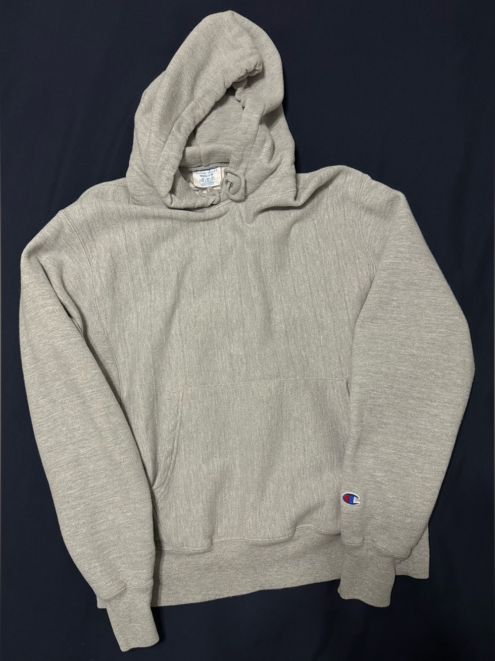 Men’s Champion Reverse Weave Hoodie - Gray - Size Medium